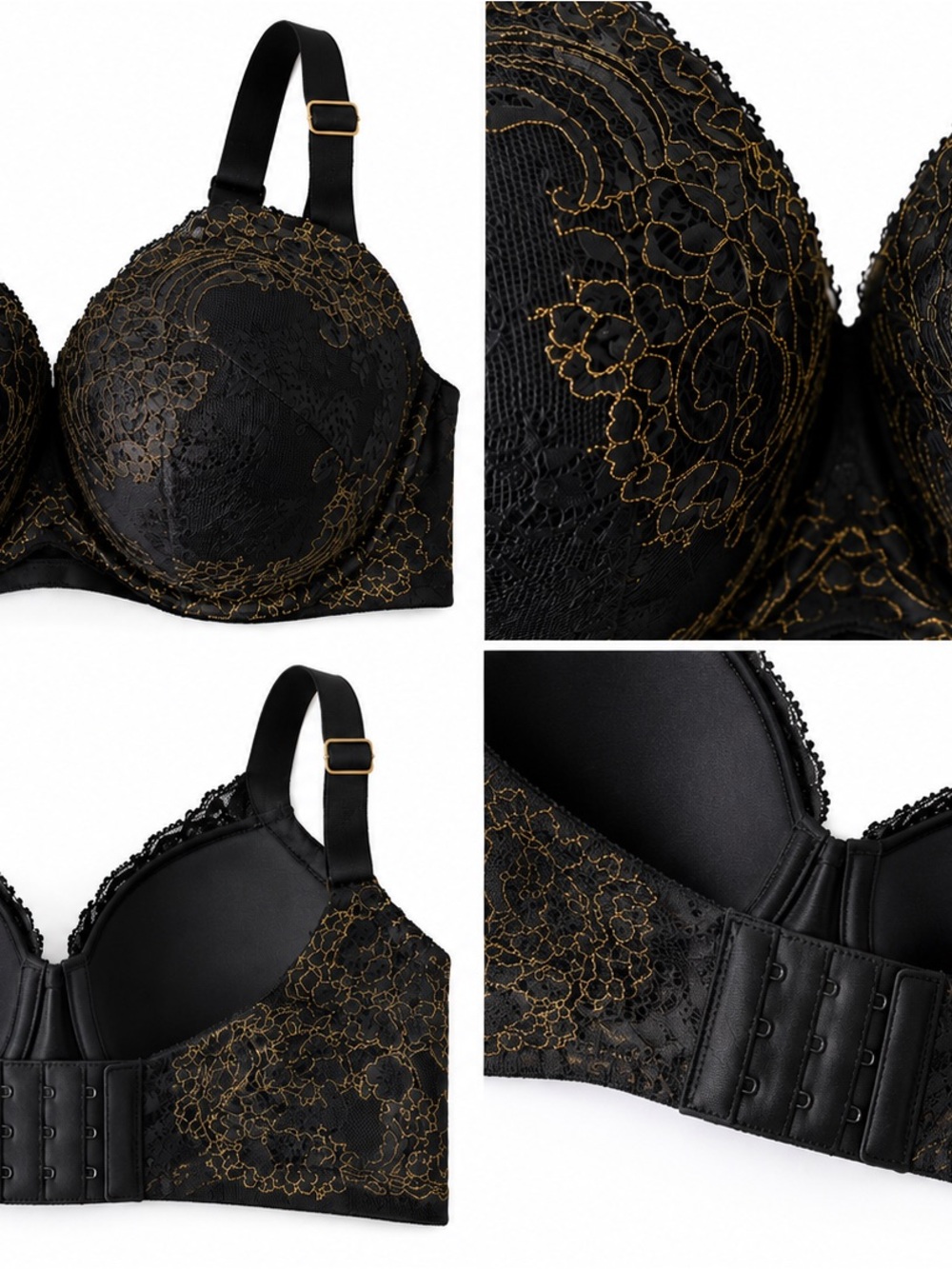 Torrid push up plunge gold lace bra